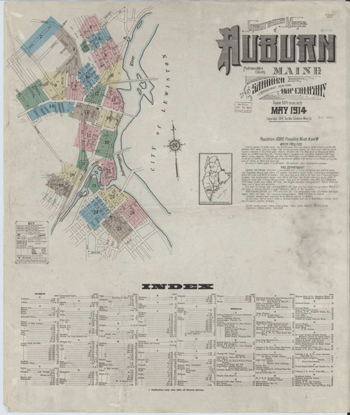 Auburn, Maine 1914 - Old Map Maine Fire Insurance Index