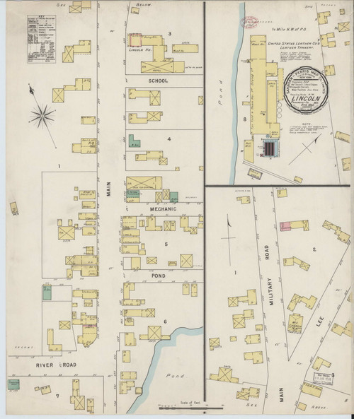 Lincoln, Maine 1895 - Old Map Maine Fire Insurance Index