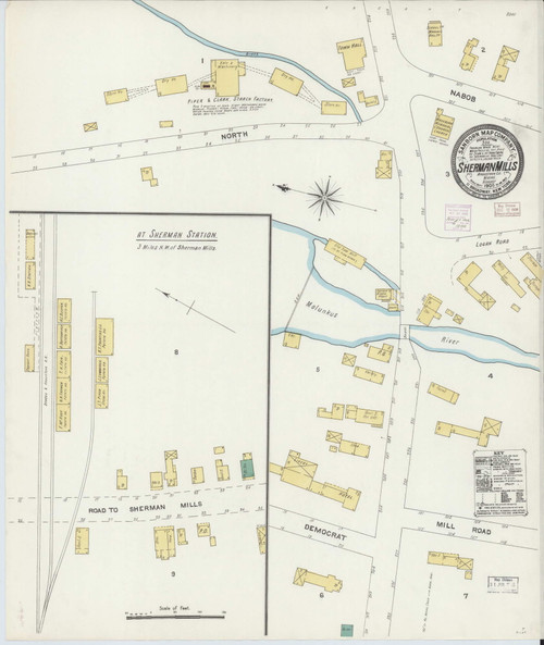 Sherman, Maine 1906 - Old Map Maine Fire Insurance Index