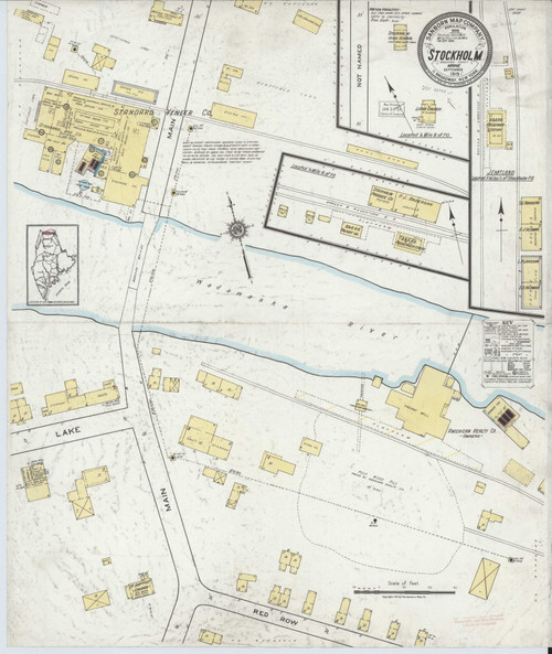 Stockholm, Maine 1919 - Old Map Maine Fire Insurance Index