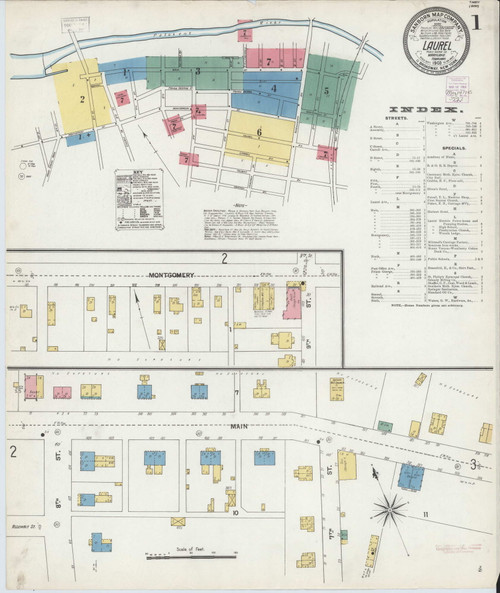 Laurel, Maryland 1903 - Old Map Maryland Fire Insurance Index