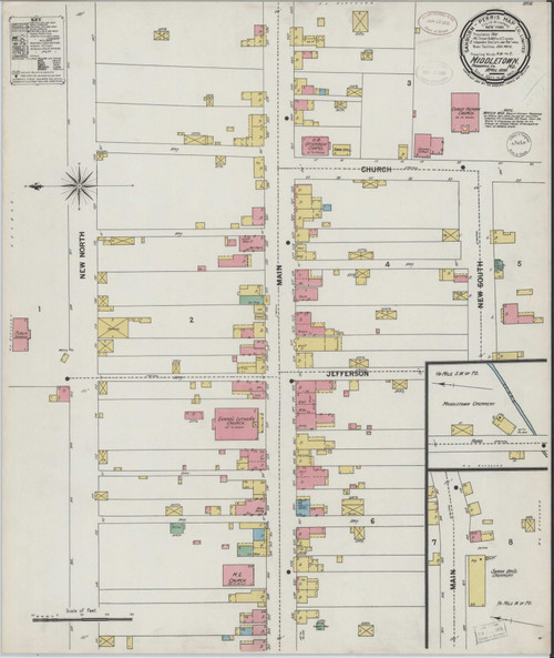 Middletown, Maryland 1899 - Old Map Maryland Fire Insurance Index