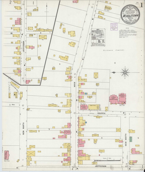 Middletown, Maryland 1904 - Old Map Maryland Fire Insurance Index