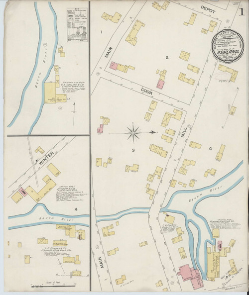 Ashland, New Hampshire 1892 - Old Map New Hampshire Fire Insurance Index