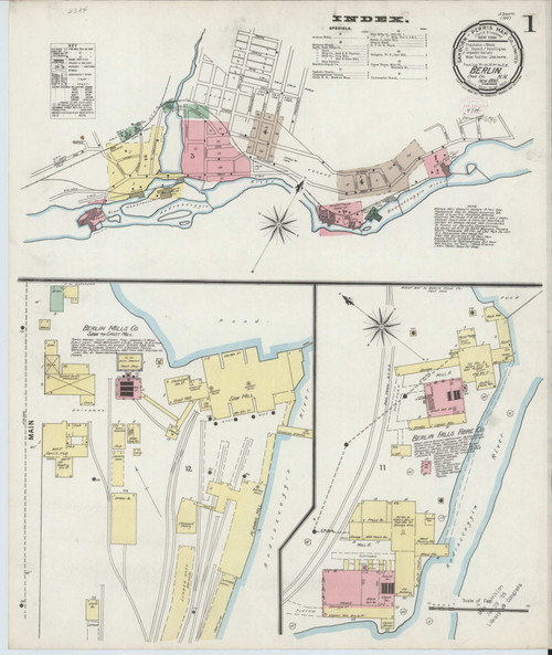 Berlin, New Hampshire 1895 - Old Map New Hampshire Fire Insurance Index