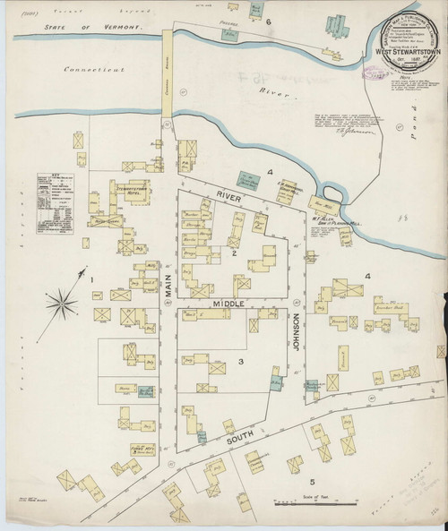 West Stewartstown, New Hampshire 1887 - Old Map New Hampshire Fire Insurance Index