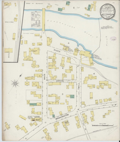 West Stewartstown, New Hampshire 1893 - Old Map New Hampshire Fire Insurance Index