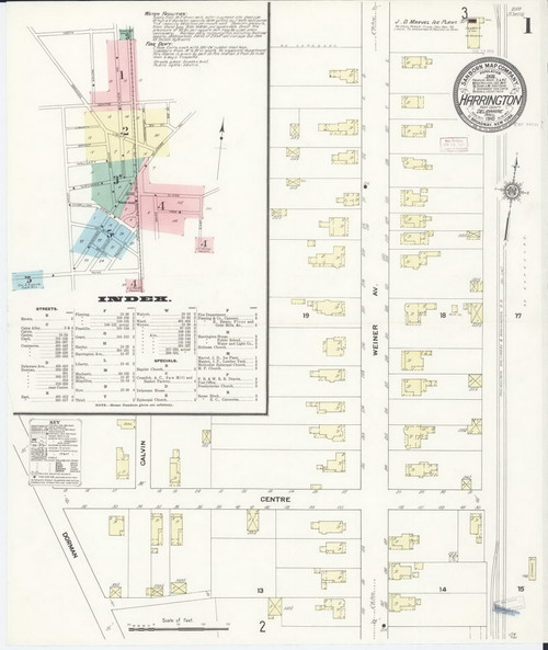 Harrington, Delaware 1910 - Old Map Delaware Fire Insurance Index