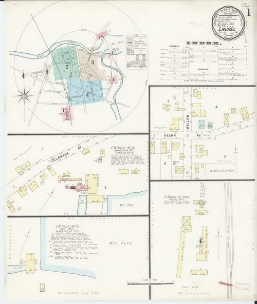 Laurel, Delaware 1897 - Old Map Delaware Fire Insurance Index