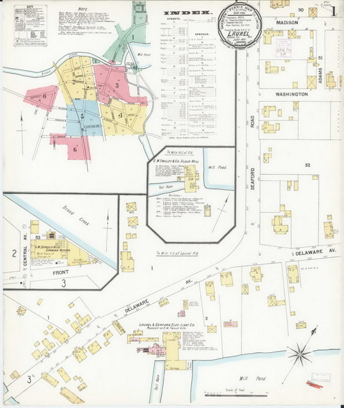 Laurel, Delaware 1901 - Old Map Delaware Fire Insurance Index