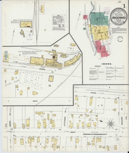 Breckenridge, Colorado 1902 - Old Map Colorado Fire Insurance Index