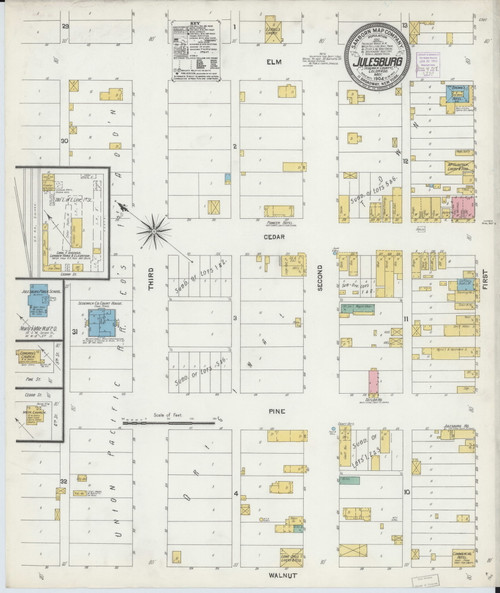 Julesburg, Colorado 1904 - Old Map Colorado Fire Insurance Index