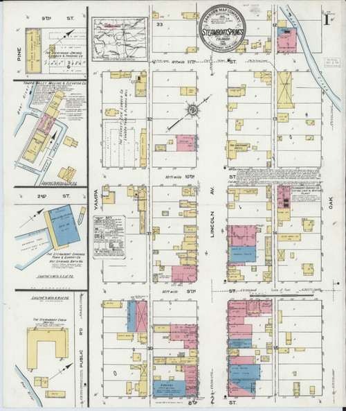 Steamboat Springs, Colorado 1920 - Old Map Colorado Fire Insurance Index