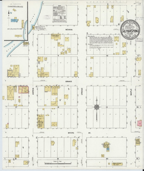 Sulphur Springs, Colorado 1911 - Old Map Colorado Fire Insurance Index