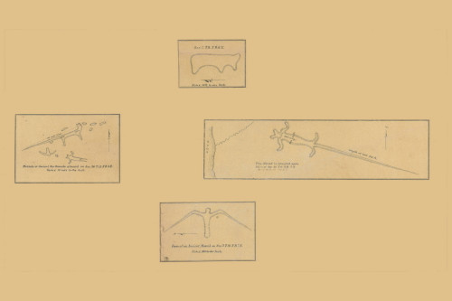 Ancient Mounds, Set #2, Wisconsin 1859 Old Town Map Custom Print - Sauk Co.
