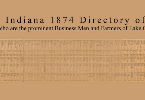 Business Directory for Lake County Part 2, Indiana 1874 Old Town Map Custom Print - Lake Co.