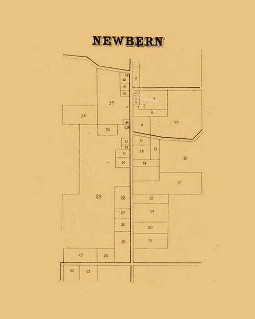 Newbern, District 5, Alabama 1856 Old Town Map Custom Print - Greene Co