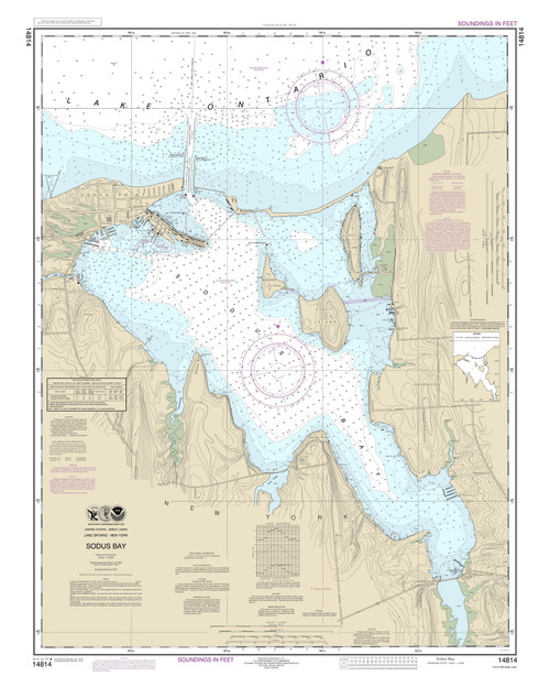 Great Sodus Bay 2013 Lake Ontario Harbor Chart Reprint Great Lakes 2 - 234