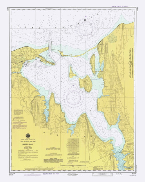 Great Sodus Bay 1981 Lake Ontario Harbor Chart Reprint Great Lakes 2 - 234