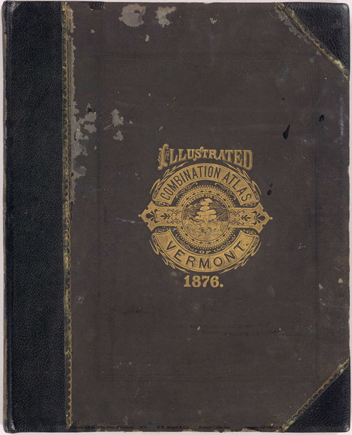 Front Cover 1876- from the Burgett & Co Vermont State Atlas - Old Map Reprint 0A