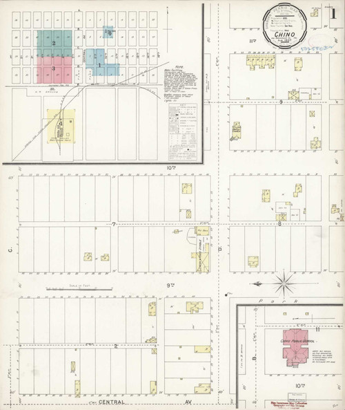 Los Angeles - Chino California 1897 - Fire Insurance Index - Old Map Reprint