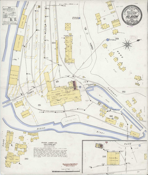 Albion California 1909 - Fire Insurance Index - Old Map Reprint
