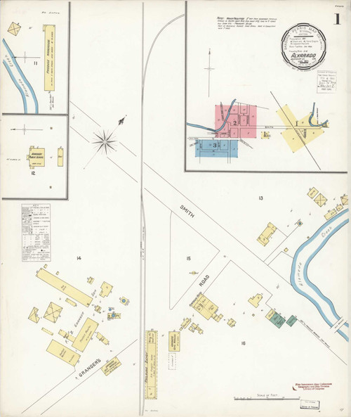 Alvarado California 1901 - Fire Insurance Index - Old Map Reprint