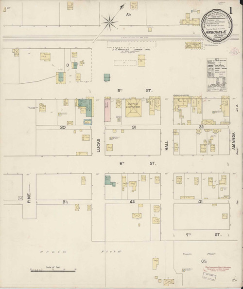 Arbuckle California 1889 - Fire Insurance Index - Old Map Reprint