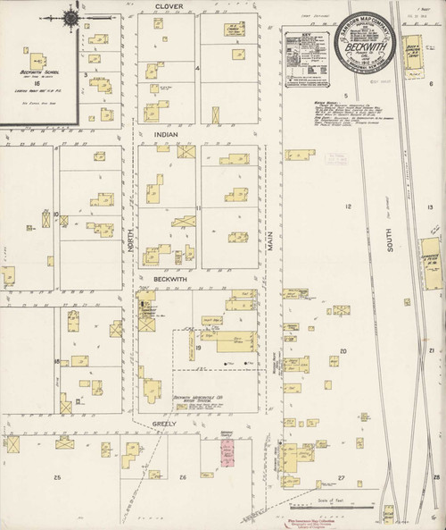 Beckwith California 1912 - Fire Insurance Index - Old Map Reprint