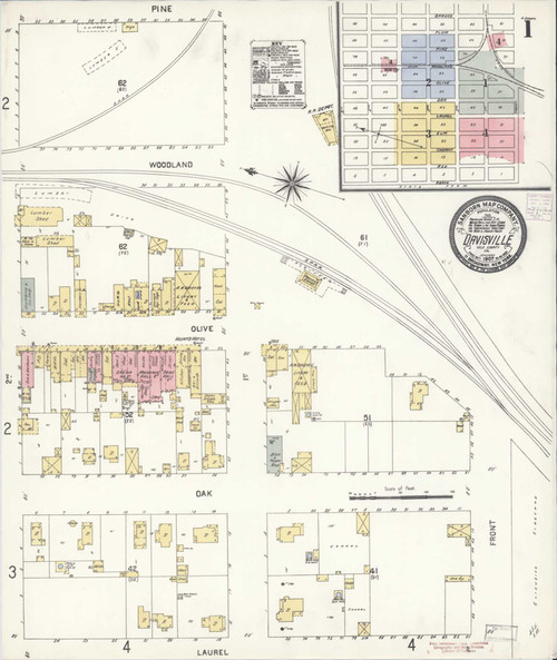 Davis California 1907 - Fire Insurance Index - Old Map Reprint