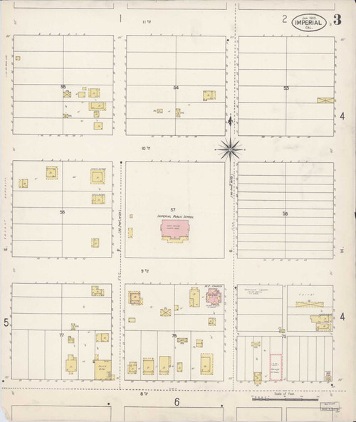 Imperial California 1910 - Fire Insurance Index - Old Map Reprint