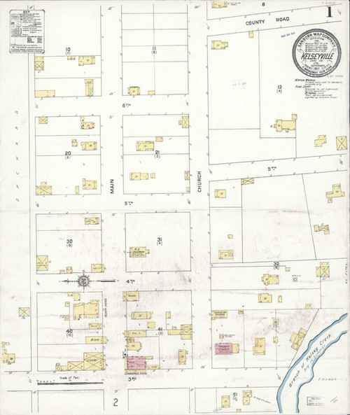 Kelseyville California 1911 - Fire Insurance Index - Old Map Reprint