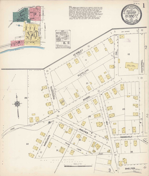Kennett California 1912 - Fire Insurance Index - Old Map Reprint