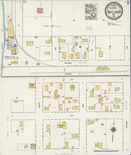 Knights Landing California 1921 - Fire Insurance Index - Old Map Reprint