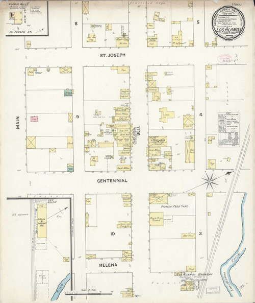 Los Alamos California 1890 - Fire Insurance Index - Old Map Reprint