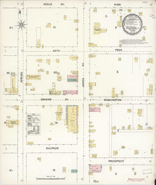 Los Angeles - Elsinore California 1890 - Fire Insurance Index - Old Map Reprint