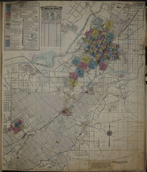 Los Angeles - Riverside California 1951 - Fire Insurance Index - Old Map Reprint
