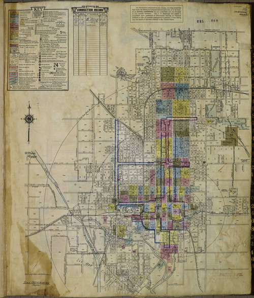 Los Angeles - San Bernardino California 1950 - Fire Insurance Index - Old Map Reprint