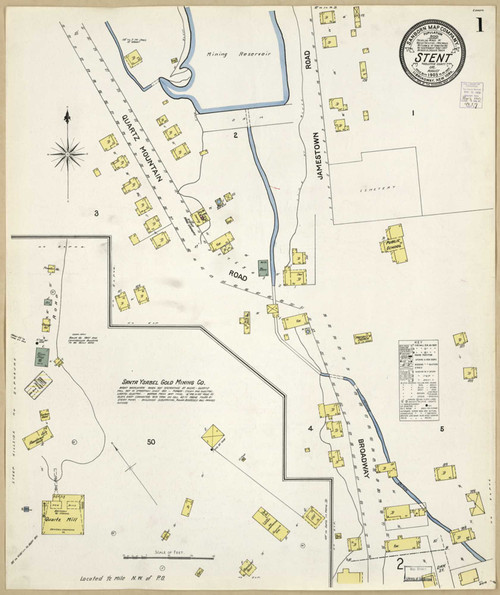 Stent California 1903 - Fire Insurance Index - Old Map Reprint