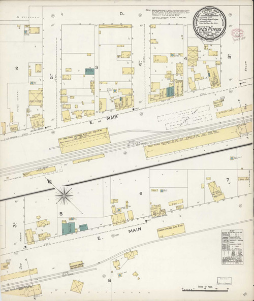 Tres Pinos California 1895 - Fire Insurance Index - Old Map Reprint