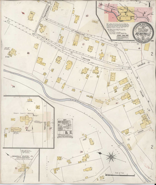 Weaverville California 1930 - Fire Insurance Index - Old Map Reprint