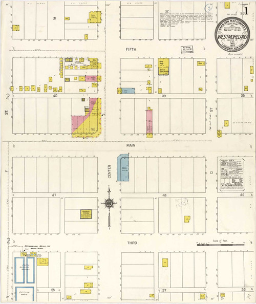 Westmoreland California 1922 - Fire Insurance Index - Old Map Reprint