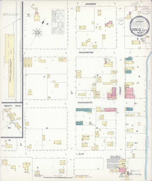 Yolo California 1897 - Fire Insurance Index - Old Map Reprint