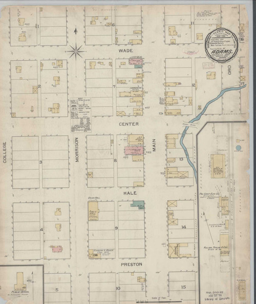 Adams Oregon 1893 - Fire Insurance Index - Old Map Reprint