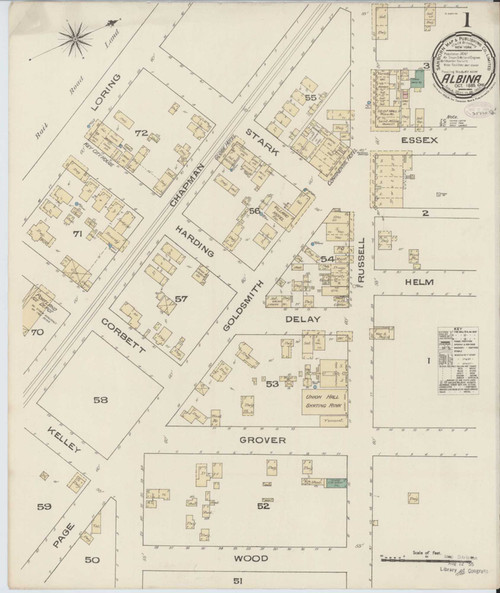 Albina Oregon 1885 - Fire Insurance Index - Old Map Reprint