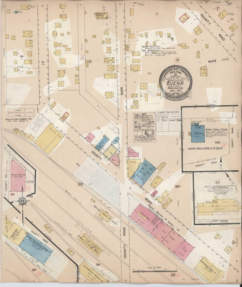 Buena Washington 1931 - Fire Insurance Index - Old Map Reprint