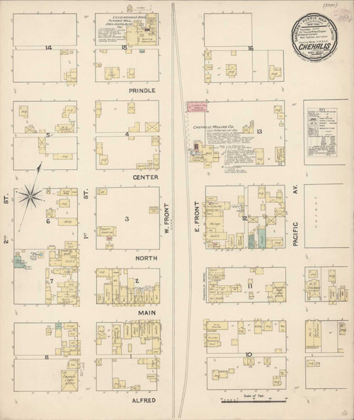 Chehalis Washington 1890 - Fire Insurance Index - Old Map Reprint