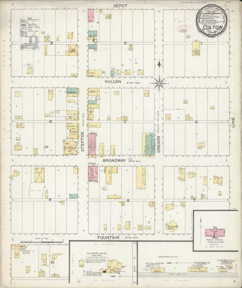 Colton Washington 1893 - Fire Insurance Index - Old Map Reprint