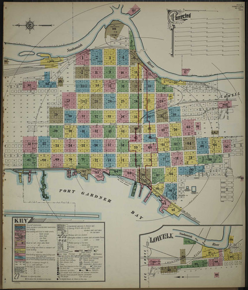 Everett Washington 1914 - Fire Insurance Index - Old Map Reprint