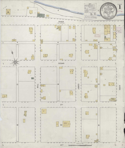Fall City Washington 1908 - Fire Insurance Index - Old Map Reprint